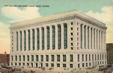 Postcard Chicago, Illinois: City Hall and Cook County Court House, Circa 1910 DB picture
