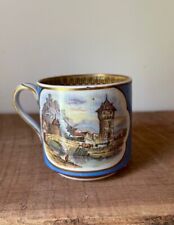 Antique F & R Pratt Fenton Pottery Small Blue Mug picture