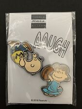 Charles M Schulz Museum Peanuts Charlie Brown Lucy Football Gag Enamel Pin, New picture