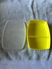 Vintage Tupperware 813 Divided Snack & Sandwich Container with Lid 814 picture