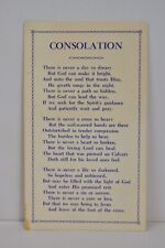 Vintage Consolation Religious Poem Postcard picture