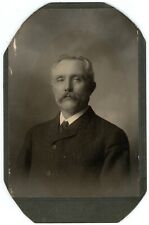 CIRCA 1890'S Named CABINET CARD Handsome Man Mustache Ressler Stevens Point WI picture