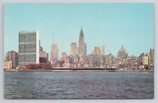 Postcard United Nations Building With New York Skyline picture