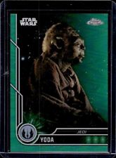 Yoda 2023 Topps Chrome Star Wars Green Refractor /99 picture