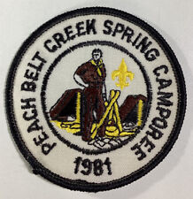 BSA BOY SCOUTS OF AMERICA Patch Vtg 1981 Georgia Peach Belt Creek Camporee picture