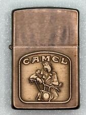 Vintage 1992 Camel Joe Cigarettes Zippo Lighter Motorcycle Harley Emblem NEW picture