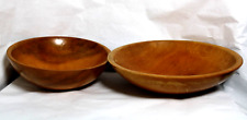 2 ANTIQUE WOODEN MIXING BOWL S, 12 5/8
