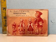 1980's A. Saltzman watches of all Grades, Plainfield, NJ Trade Card-number 2 picture