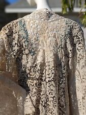 MOST EXCEPTIONAL 19TH CENTURY HANDMADE DUCHESS BOBBIN LACE COAT W/ BELL SLEEVES picture