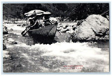 c1940's Boat Canoeing Kayak Hozu River Arashiyama Kyoto Japan Postcard picture
