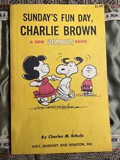 Sunday's Fun Day Charlie Brown by Charles M. Schulz A Peanuts Book Vintage 1967 picture