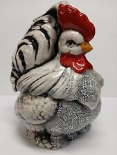 Vintage Ceramic Rooster Cookie/Cracker Jar 10.5” Tall  picture