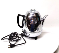 Vintage GE Pot Belly Percolator Chrome Coffee Maker picture