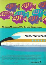 1978 MEXICANA Airlines Boeing 727 ad airways advert Mexico picture