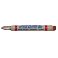 Vintage Advertising Bullet Pencil Burlington Colorado Producers Livestock Market picture