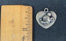 VINTAGE Mickey Mouse METAL HEART SHAPED PENDANT / CHARM M picture