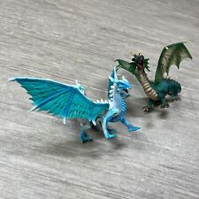 SCHLEICH Bayala 70541 Blue Dragon Ice Hunter Elves Posable Wings + Green Winged picture