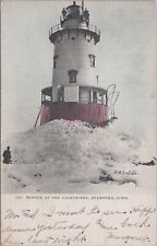 Winter at the Lighthouse, Stamford Connecticut Stamford 1907 Postcard picture
