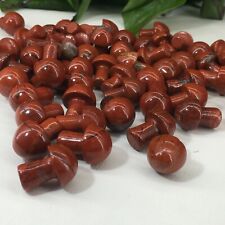 30pc Natural red jasper Quartz hand Carved mushroom crystal Reiki healing picture