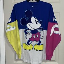 Vtg 90s Disney Parks Resort Disneyland Retro Color Block Spirit Jersey Mickey XS picture