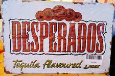 Desperados Tequila Flavored Beer Tin Metal Sign 7.8x11.8 Inches In Size picture