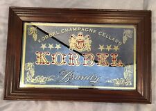 VTG Korbel Brandy Champagne Cellars Framed Mirror Ad 16.5”x25.5” EUC RARE Sonoma picture