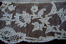Antique late 18c early 19c Alencon needle lace fragment study piece collectors picture