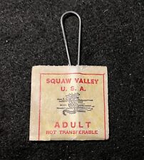 SQUAW VALLEY (Lost Name) Vintage 1960’s Ski Lift Ticket CALIFORNIA Souvenir picture
