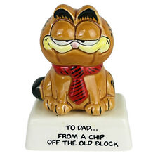 Vintage 1981 Enesco Garfield The Cat To Dad A Chip Off The Old Block Figurine picture
