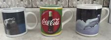 Lot Of 3 - Coca-Cola Coffee Mugs / Tea Cups - Coke picture