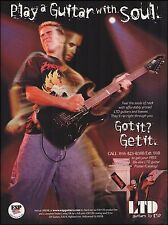 Metallica Kirk Hammett 1991 ESP LTD Guitar advertisement 8 x 11 ad print picture