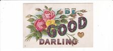 Be Good Darling / roses / gold heart / mica glitter picture
