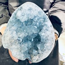 11.77LB Natural Beautiful Blue Celestite Crystal Geode Cave Mineral Specim 5350g picture