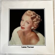 Lana Turner 1940's glamour portrait bare shoulder fur wrap 12x12 inch photograph picture