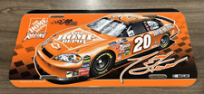 TONY STEWART #20 HOME DEPOT  PLASTIC LICENSE PLATE NASCAR MADE IN USA NEW picture
