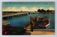St Petersburg FL-Florida, Gulf of Mexico, John's Pass, Souvenir Vintage Postcard picture