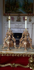 Most Beautiful Neoclassical / Empire Antique Lamp Pair + Decorative Lampshades picture