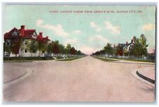 Kansas City Missouri MO Postcard Baptist Church Linwood And Park c1920's Antique picture