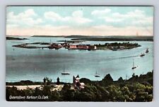 Queenstown Harbour-Ireland, County Cork, Antique Vintage Souvenir Postcard picture