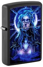 Zippo Lighter: Cosmic Woman, Black Light - Black Matte 48646 picture
