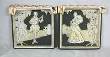 NOS Pr Miller Studio Molded Plastic Wall Plaques Victorian Courting Couple picture