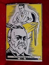 1937 D146 ANDREW CARNEGIE Thrilling Moments Donut Corp. vtg 30s Strip Card picture