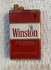 Winston FILTERS SMOOTH RICH TASTE  Advertising Cigarette Lighter EMPTY Vintage picture