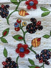 1.25 Yds X45” Seersucker Puckered Cotton Calico Fabric Vintage 1960's Floral picture