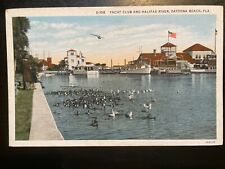 Vintage Postcard 1931 Yacht Club Halifax River Daytona Beach Florida picture