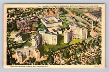 Cleveland OH-Ohio, Aerial Of Cleveland City Hospital, Vintage c1944 Postcard picture