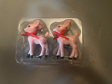 2 New Wondershop Retro Tiny Mini Pink Reindeer Deer Ornaments Target picture