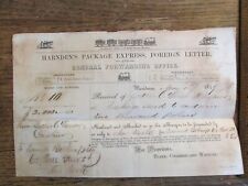 Antique Ephemera Document 1849 New York NY Foreign Letter Harnden's Express c picture