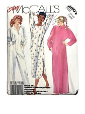 McCalls 2802 Jumpsuit Pullover Robe Nightgown Size Small Bust 32.5 - 34 UNCUT picture