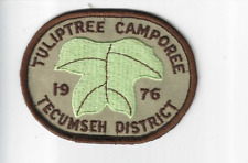 Vintage Boy Scouts Tulip Tree Jamboree 1976 Tecumseh District  Patch FC3-43 picture